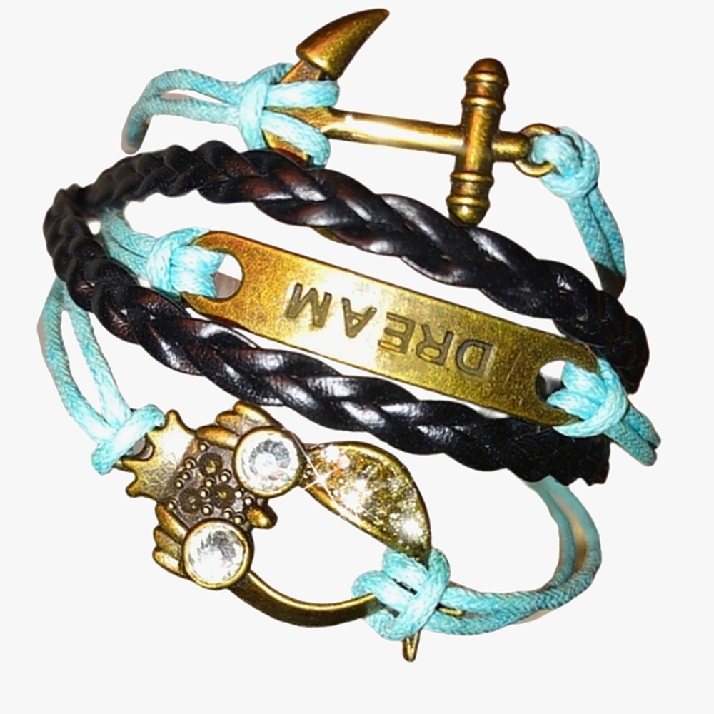 Friendship Bracelet Owl Anchor DREAM